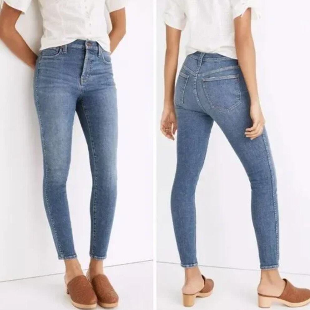 Madewell 10in High-Rise Skinny Crop Bradfield Wash Jeans Size 28