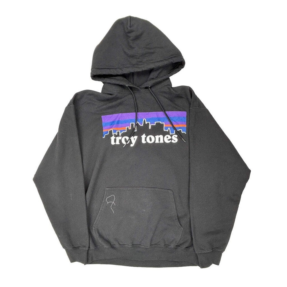 Patagonia Graphic Hoodie - Medium Black Cotton
