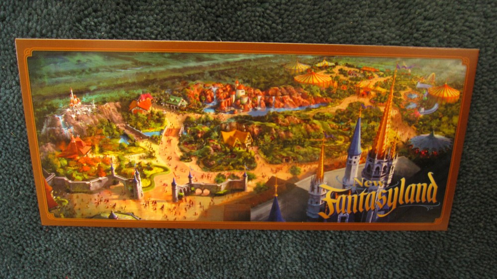 2012 Walt Disney World New Fantasyland Cinderella Castle oversized postcard