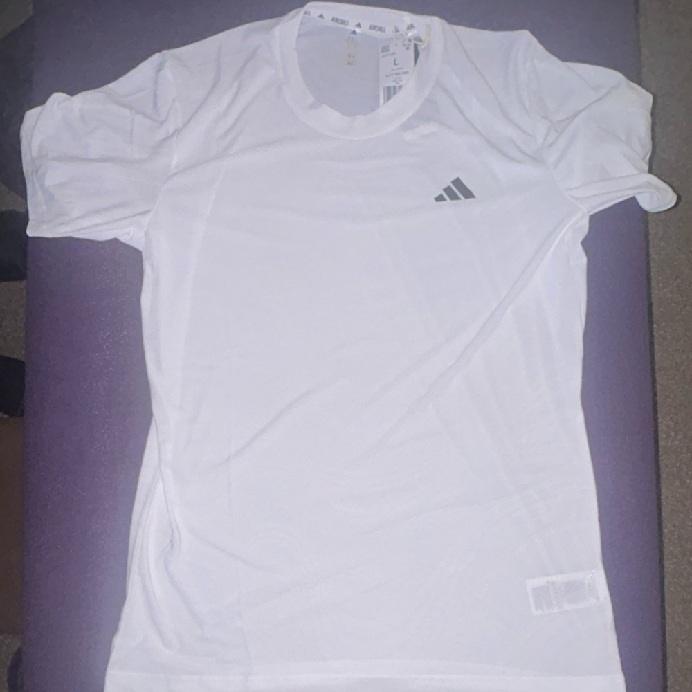 adidas AIRCHILL FLFT TEE PRO Men's White Short Sleeve Crew Neck Tennis T-Shirt L