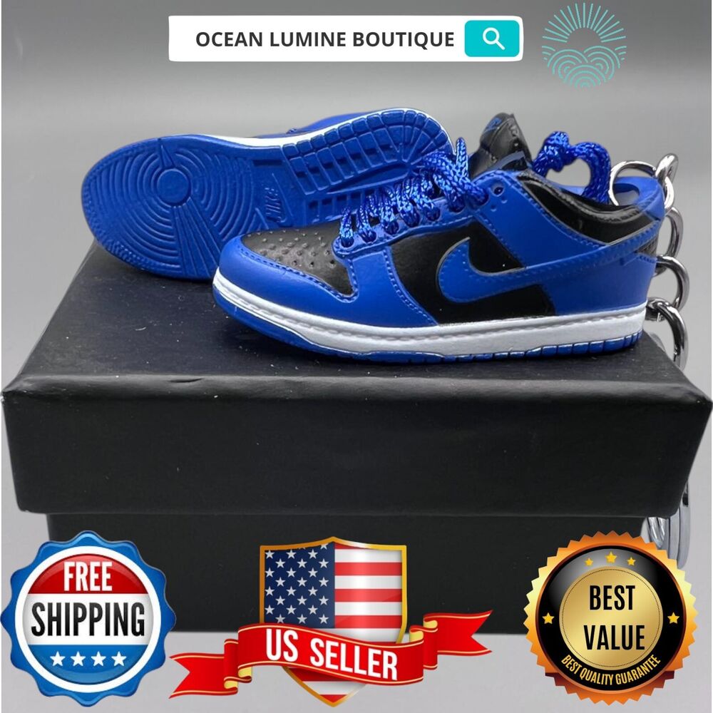 SB DUNK 3D Mini Sneaker Keychain, Jordan Sneaker Collectible, Box Options