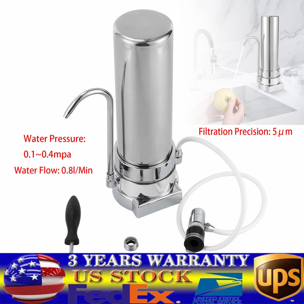 Countertop Filter Water Filtration Filter Sink Drinking System Stainless Steel