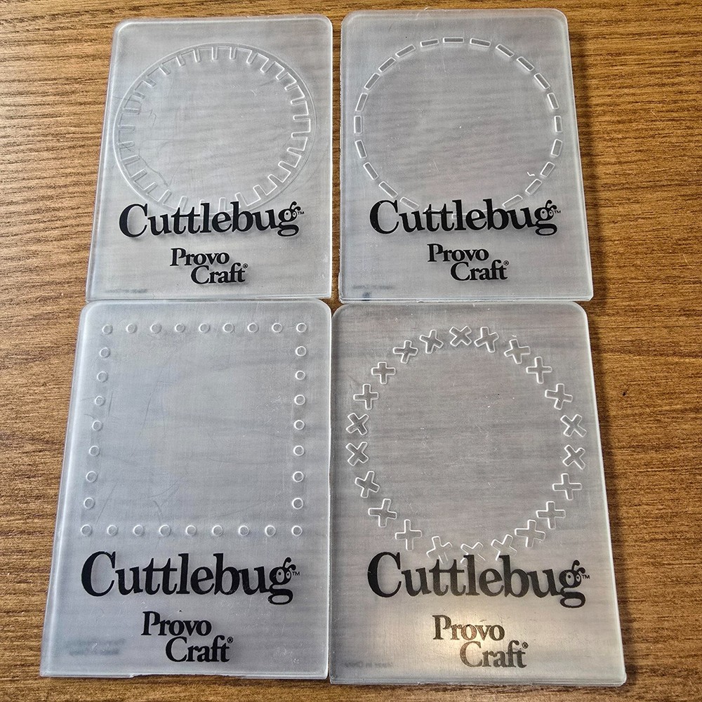 Provo Craft Cuttlebug 4 Circle and Square Embossing Folders