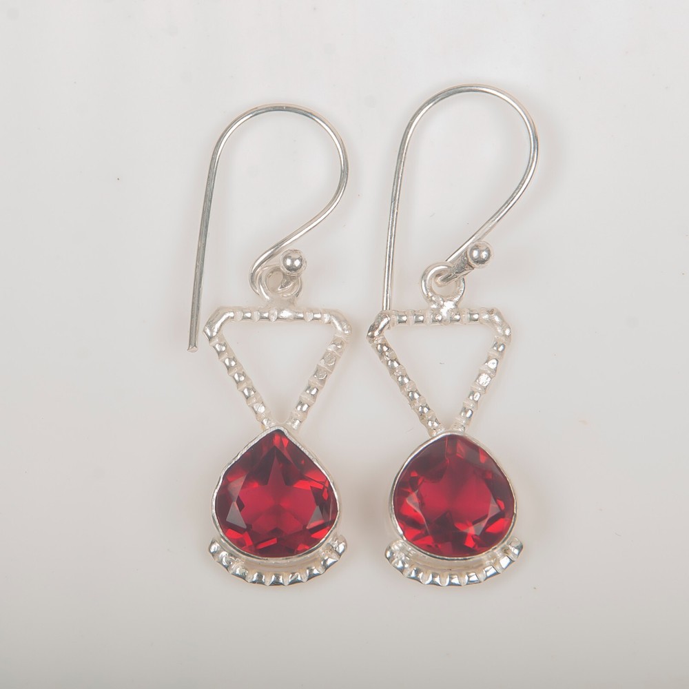 Anniversary Gift For Her Natural Pink Rubellite Drop/Dangle Earrings 925 Silver