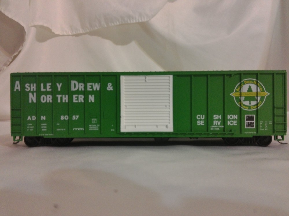 Roundhouse Blue Box 1954 HO Scale 50' Single Door Box Car Ashley Drew &Nor #8057