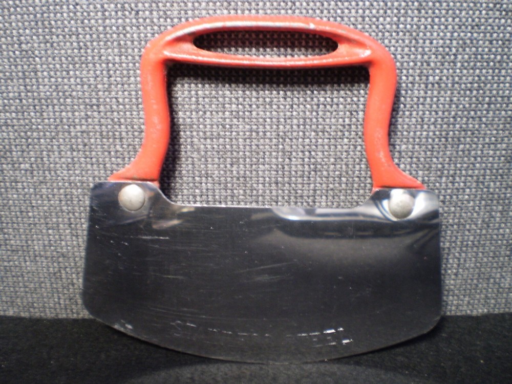 Vintage FOOD CHOPPER Dough Pastry Cutter, Red Handle*