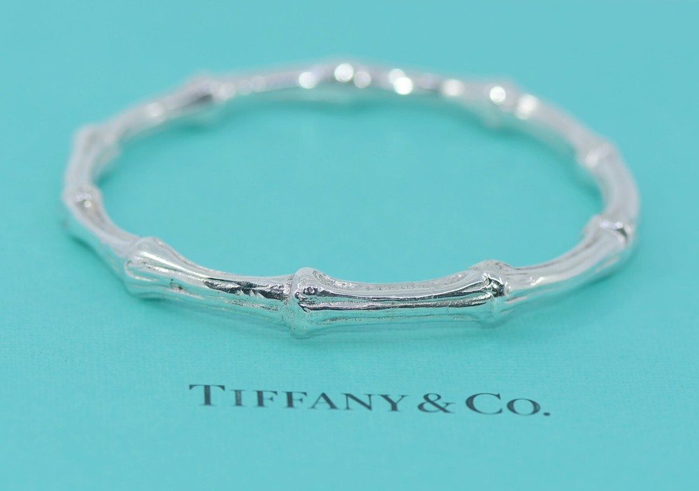 Tiffany & Co Bamboo Sterling Silver Bracelet Elegant Fine Jewelry  