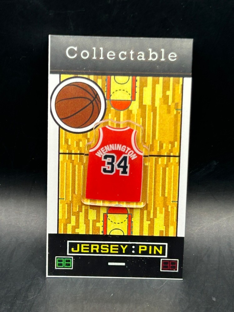 Chicago Bulls Bill Wennington jersey lapel pin-Classic throwback Collectable