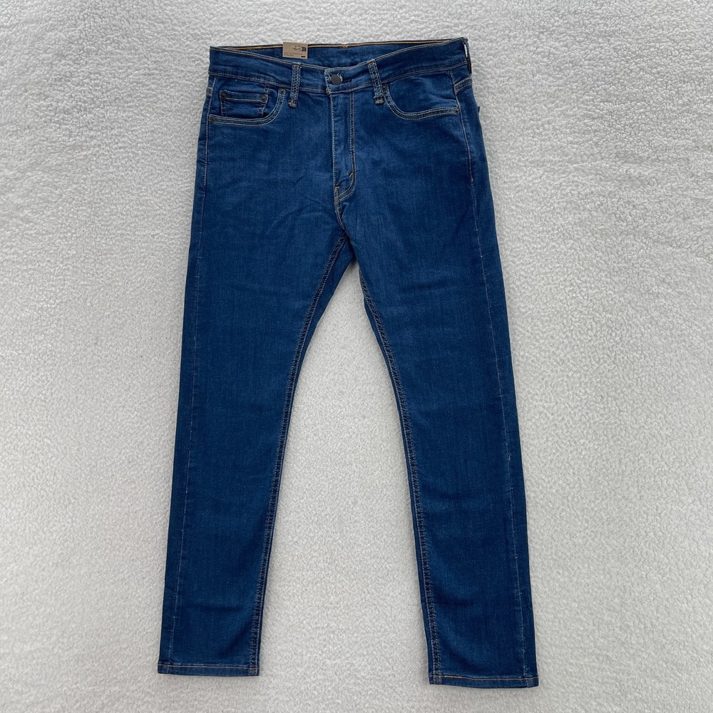 Levis 510 Jeans Mens 33x32 Blue Skinny Medium Wash Denim Grunge Skater Preppy