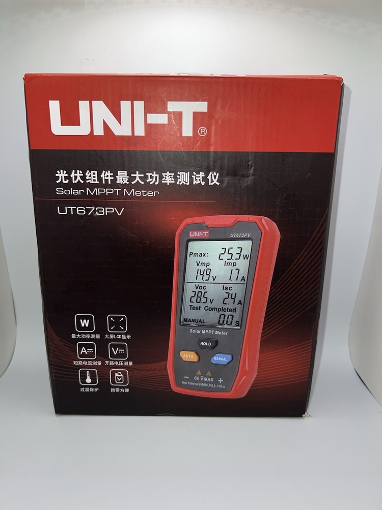UNI-T UT673PV Solar MPPT Meter Photovoltaic Panel Tracker Tester Max Power Test