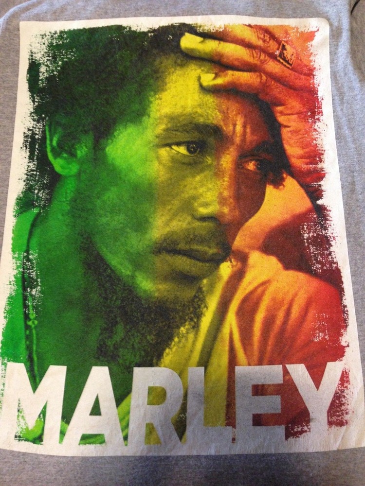 VINTAGE BOB MARLEY GRAY T SHIRT SMALL