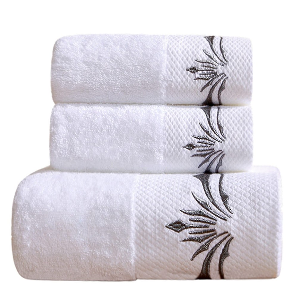 Luxury 900g Cotton Towel Set - Bath, Hand Towel & Washcloth