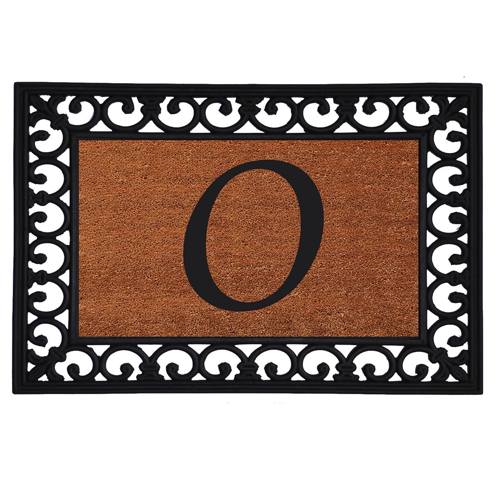Custom Monogram Letter O Doormat 19 x 25 Personalized Entryway Rug