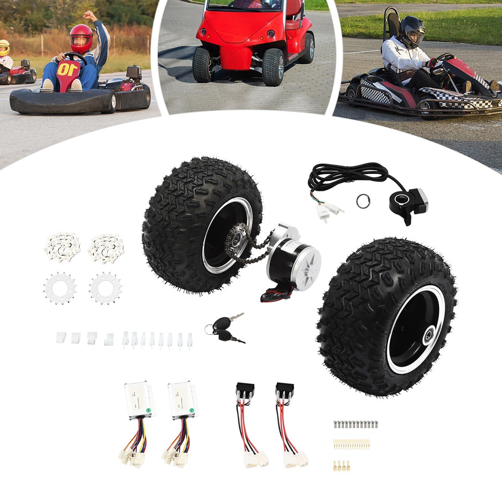 Double Wheel w/ Motor Drive Conversion Kit For Electric Beach Scooter 24V 250W