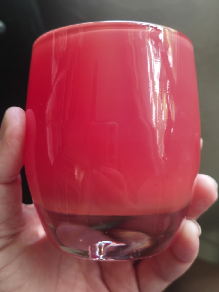 Vintage Glassybaby Glassy Baby Glass Votive Pink