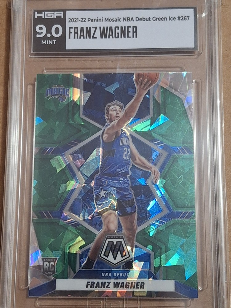 2021-22 Panini Mosaic Franz Wagner NBA Debut Green Prizm RC #267