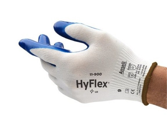 12 Pair ANSELL HYFLEX 11-900 Coated Work Gloves XL Nitrile Palm Dipped Knit Yarn