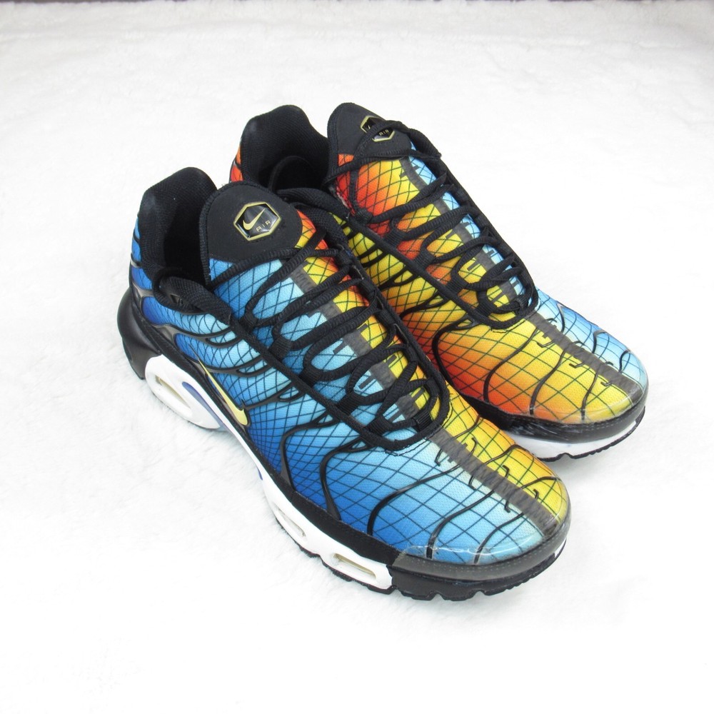 Nike Air Max Plus Greedy Black White Yellow Mens Size 10.5 AV7021-001