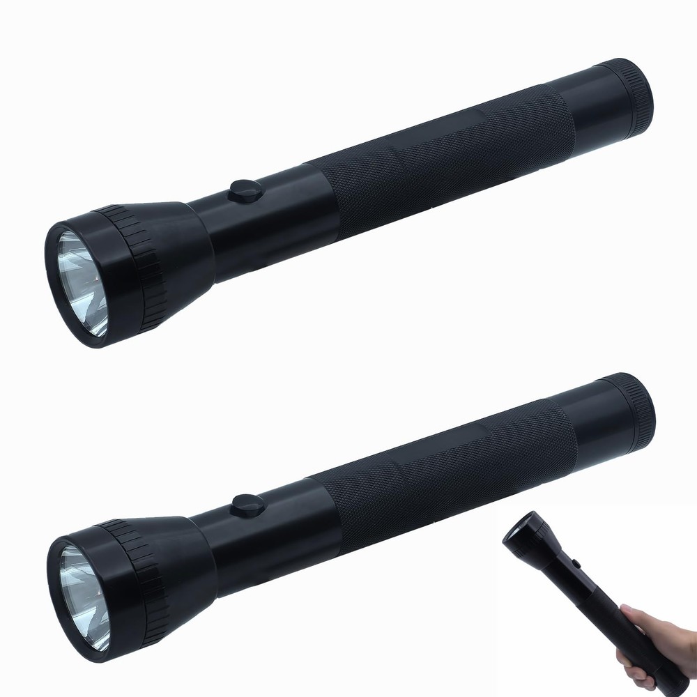 Heavy Duty 3 D Cell Battery LED Big Flashlights, High Lumens,for Home ，Single...