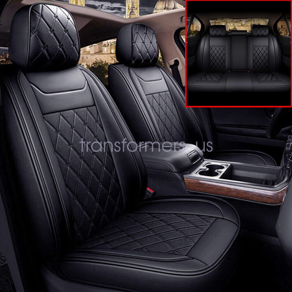 For Toyota RAV4 Front+Rear Car Seat Covers 5-Seats Protector Leather Full Set US