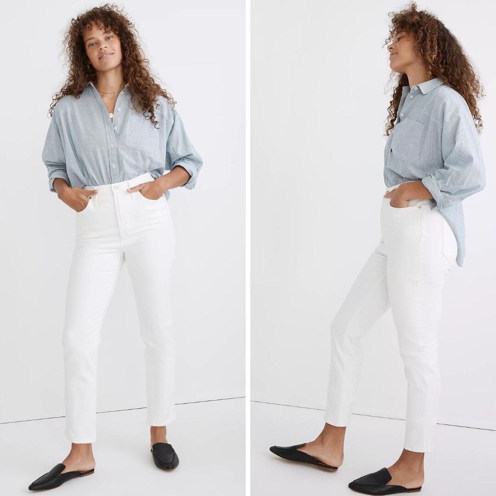 Madewell High-Rise Perfect Vintage Jeans Tile White size 30