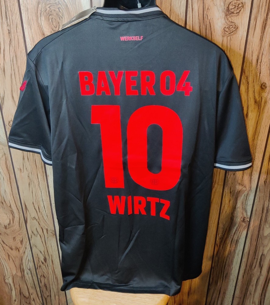 Bayer 04 Leverkusen 2023/24 Home Wirtz 10 Black Soccer Shirt Jersey Men's XL