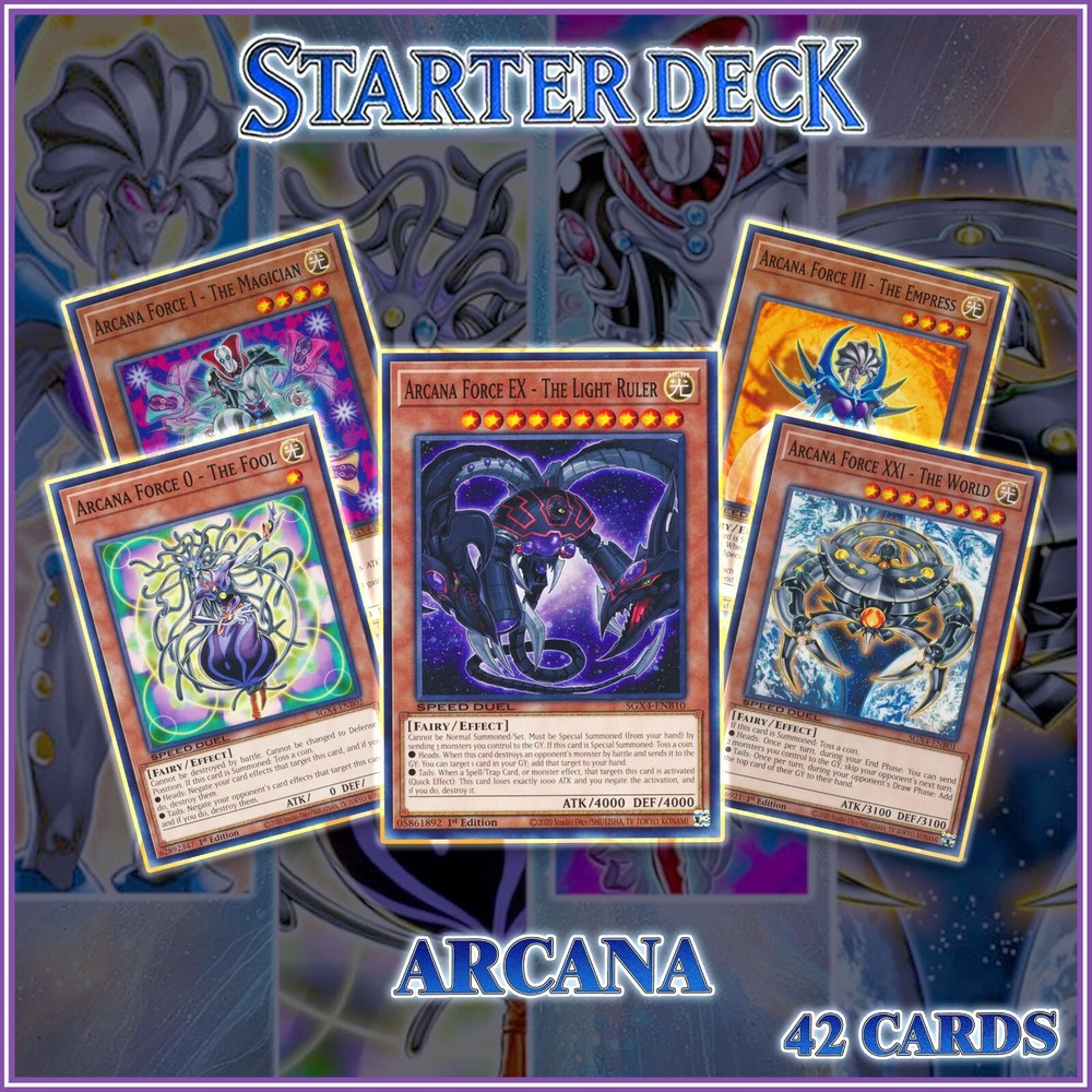 ARCANA STARTER DECK 42 Fool Magician World Duelist Kingdom Sartorius YuGiOh TCG