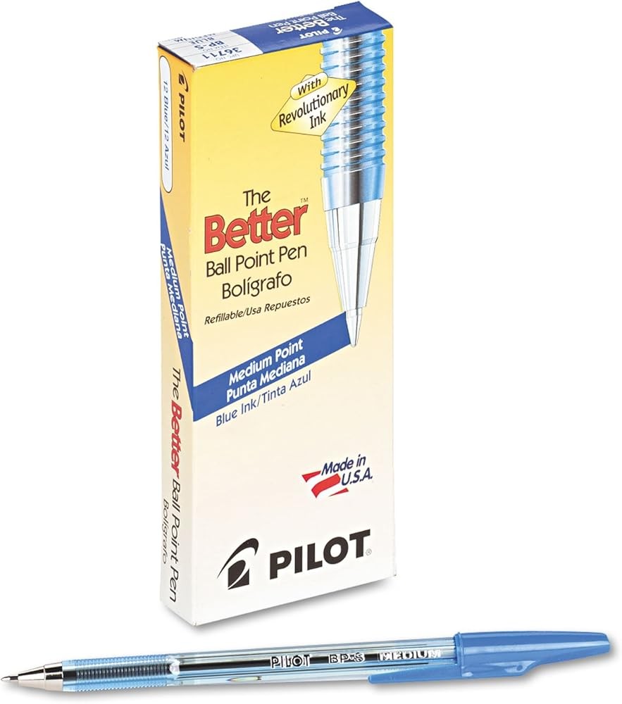 (Free Duty Tax) Pilot The Better Ball Point Pen Refillable Ballpoint Stick P