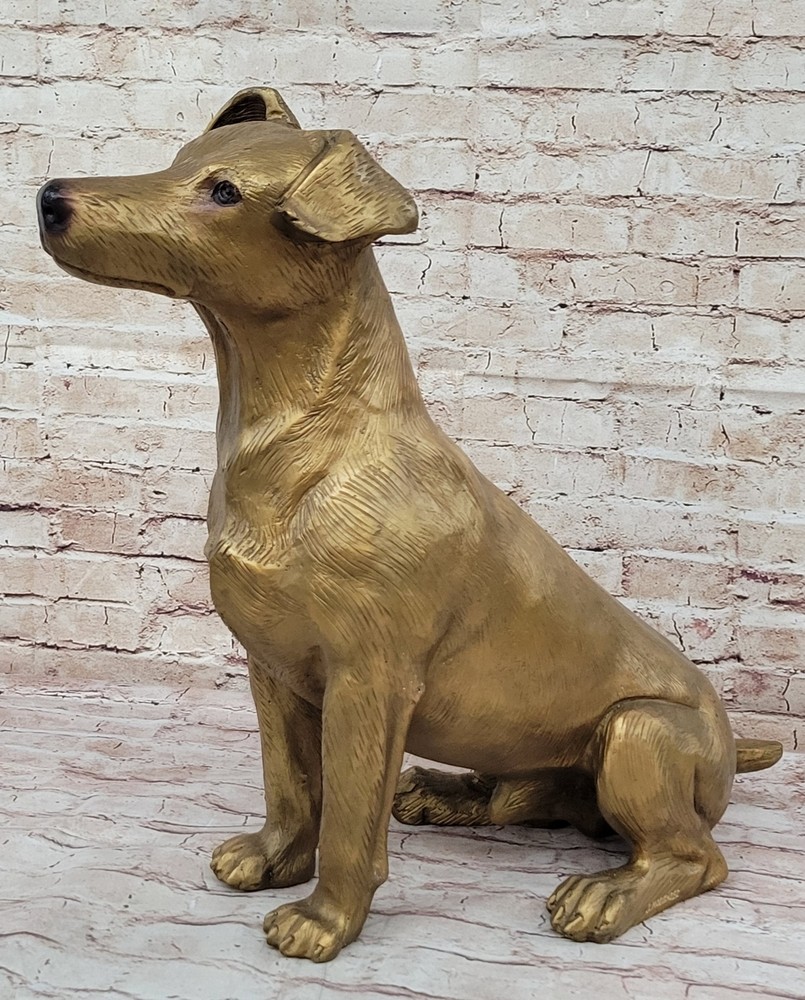 Bronze Sculpture of Jack Russell Terrier Signed Moigniez French Artist Deal Gift