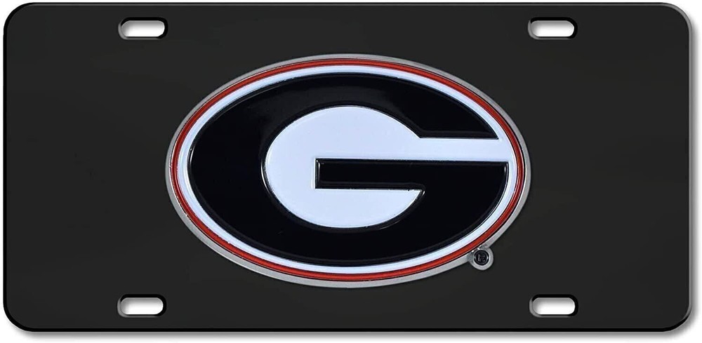 University of Georgia Bulldogs License Plate Tag, Premium Stainless Steel...