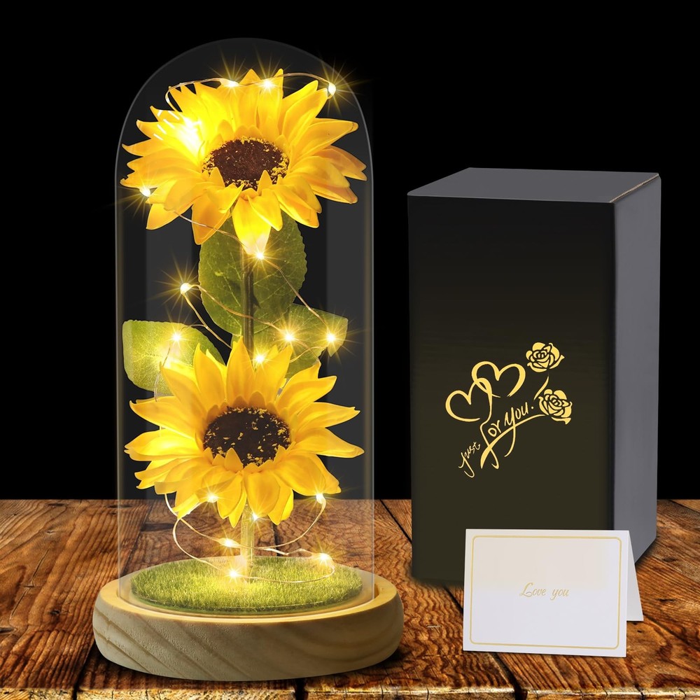 Mothers Day Sunflower Gifts for Mom and Grandma with Enchanted LED Lights-image
