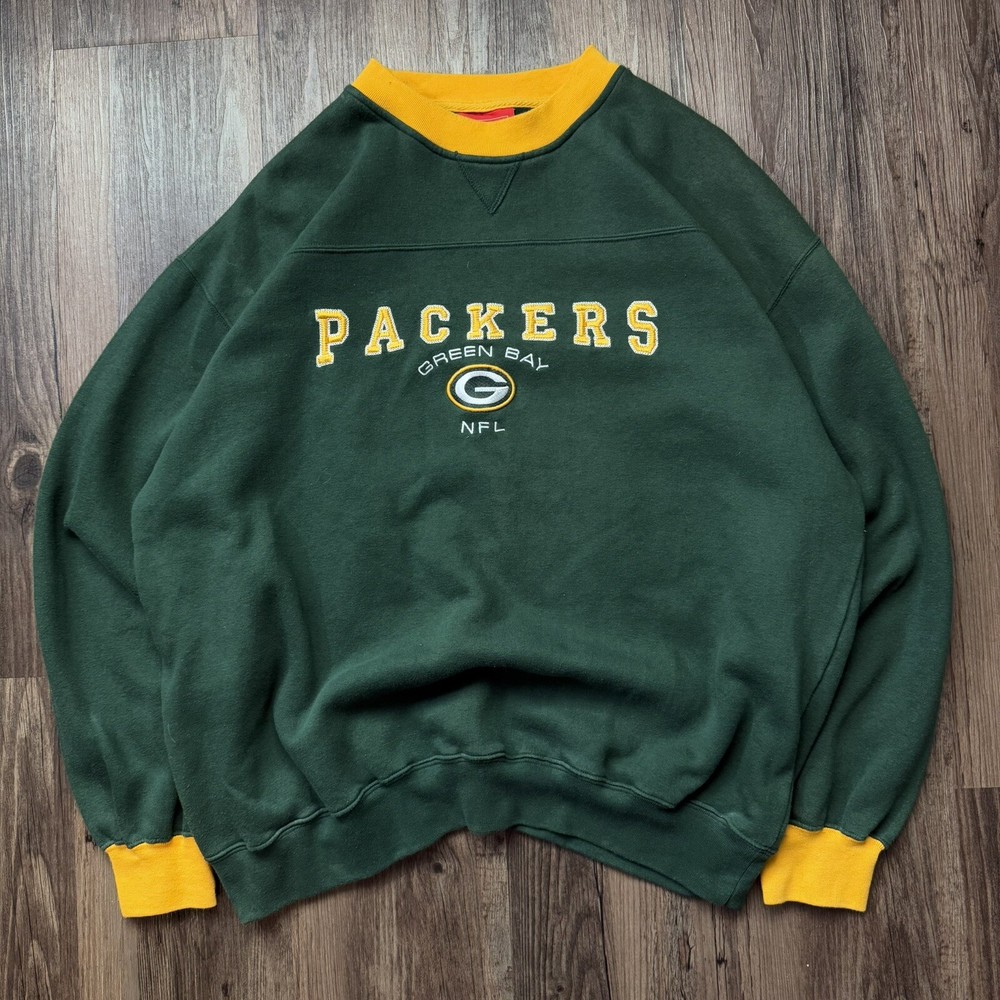 Vintage 90s Green Bay Packers Sweatshirt Extra Large XL Embroidered