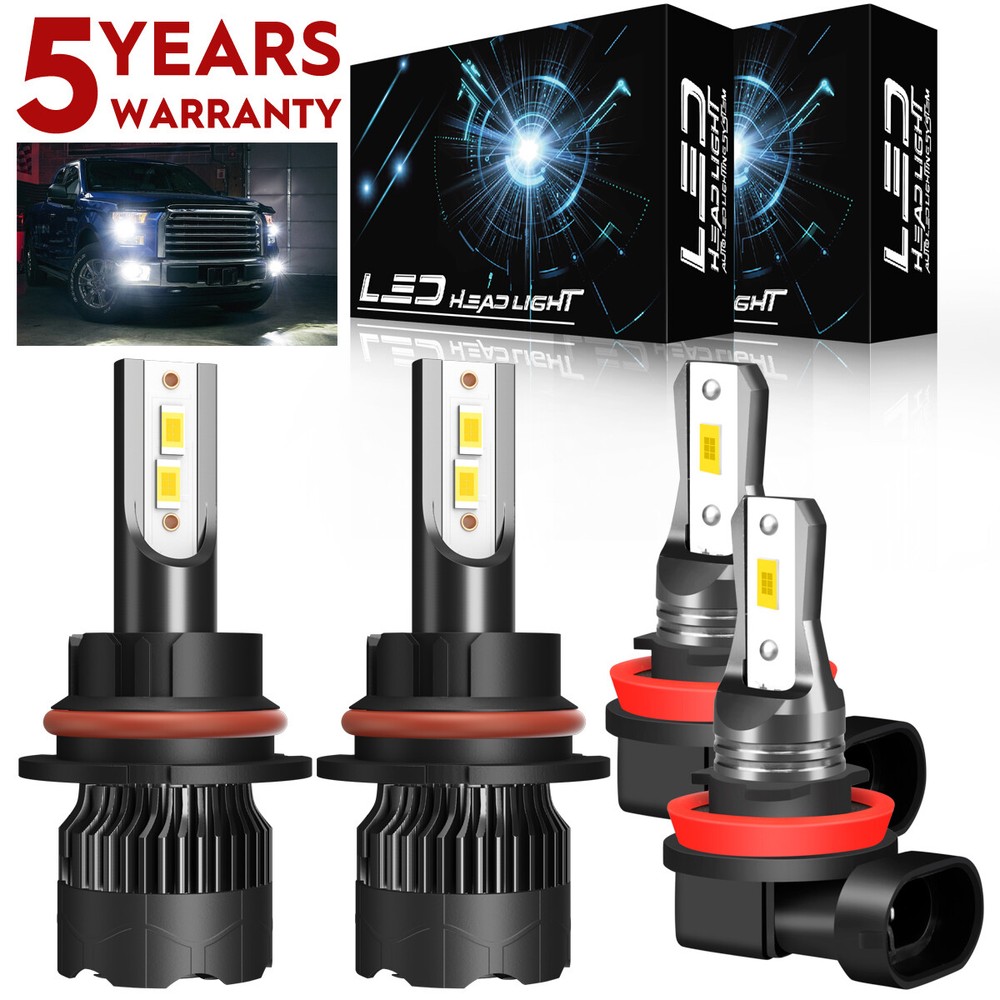 For 2005-2019 Nissan Frontier 4x High&Low Beam LED Headlight Fog Light Bulbs Kit