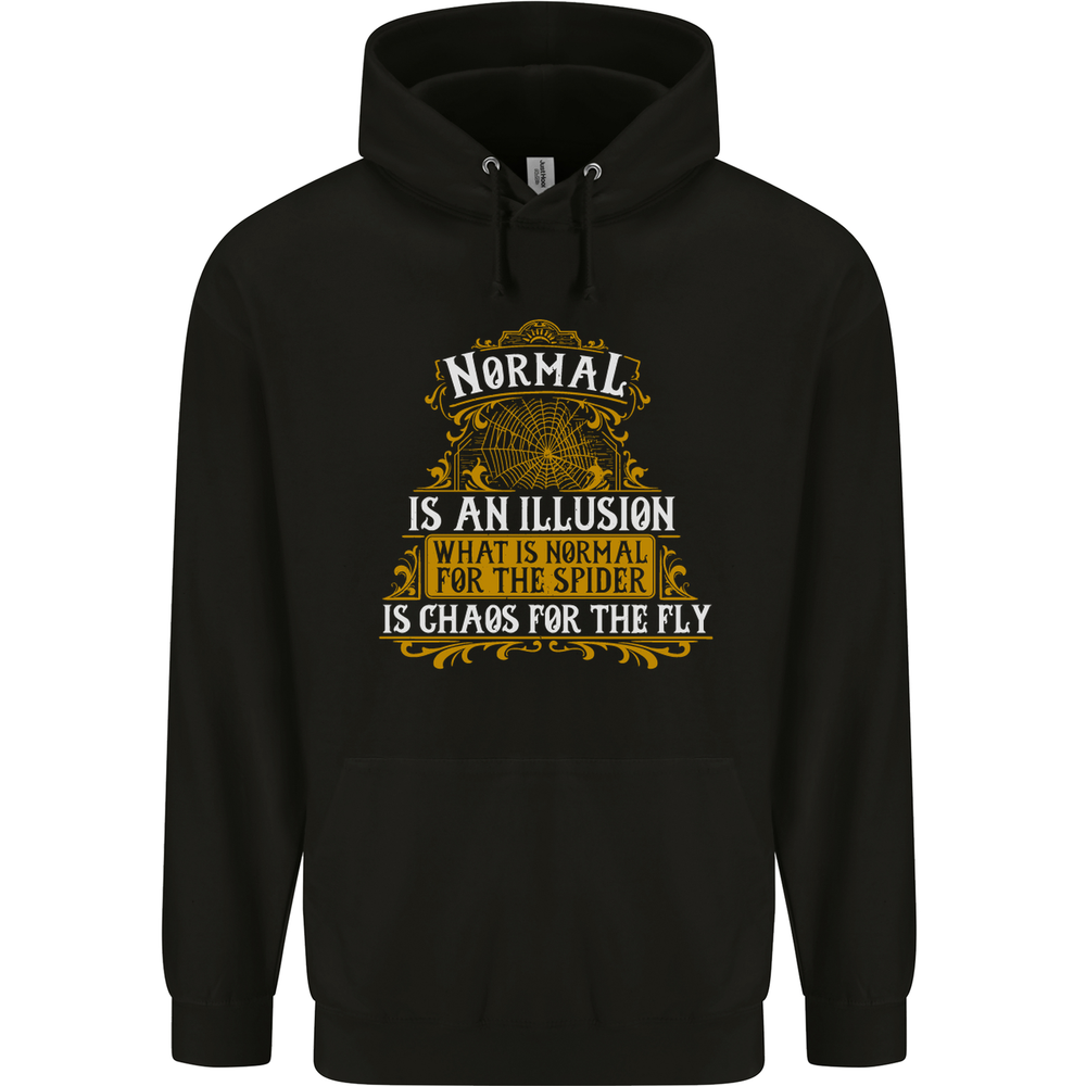 Normal Is an Illusion Slogan Mens 80% Cotton Hoodie