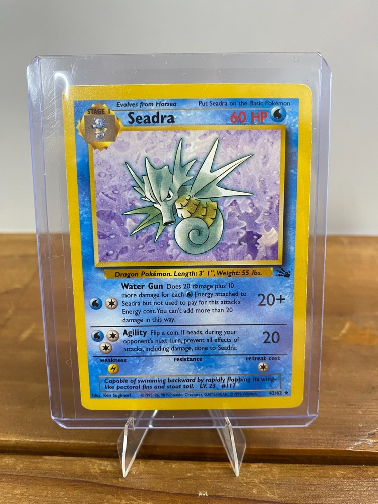Fossil Seadra 42/62 Regular Holo Trading Card