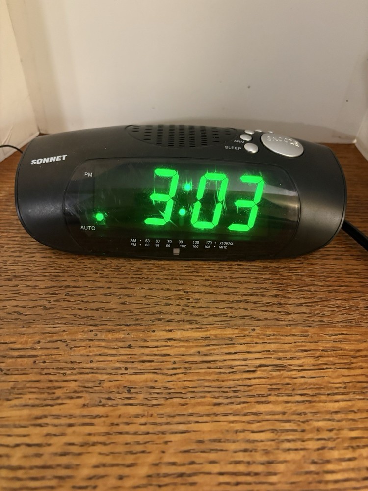 Sonnet Industries R-1693 1.2 in. Green LED Display Clock