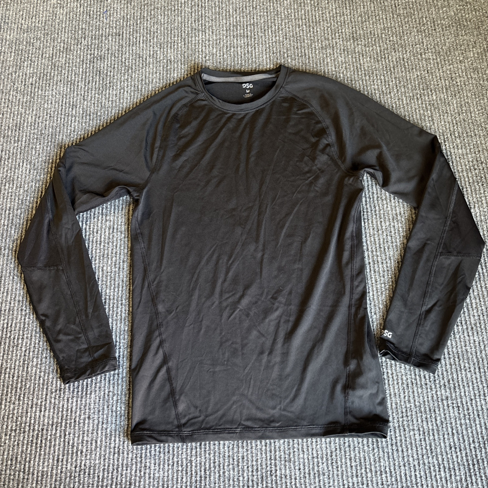 DSG Compression Top for Men M Black Long Sleeve Workout Shirt
