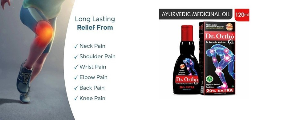 Dr Ortho Pain Relief Ayurvedic Medicine Oil - 100ml + 20ml Extra