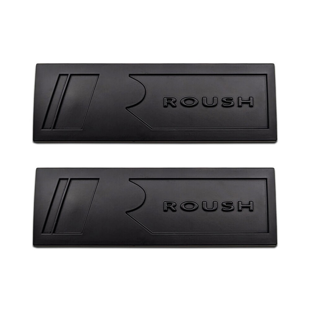 2x Black Metal For Roush Logo Car Fender Trunk Letter Emblem Sport Turbo Badge