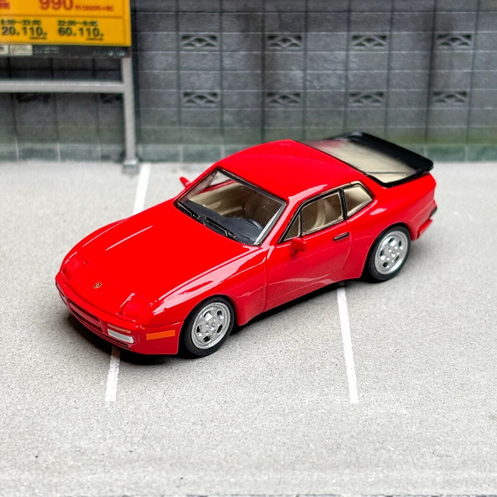 Sparky 1/64 Scale Red 1986 Porsche 944 Turbo Diecast Model Toy NIB  
