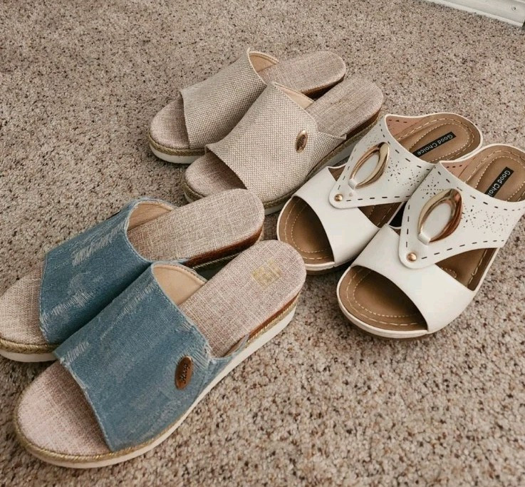 Women's Wedge Sandals 3 pairs bundle