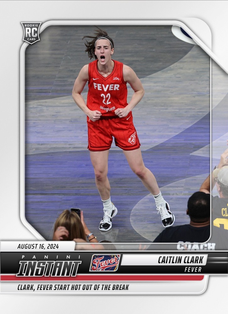 Presale CAITLIN CLARK 2024 Panini Instant GRADED GEM-MINT 10 ROOKIE CARD #166-image