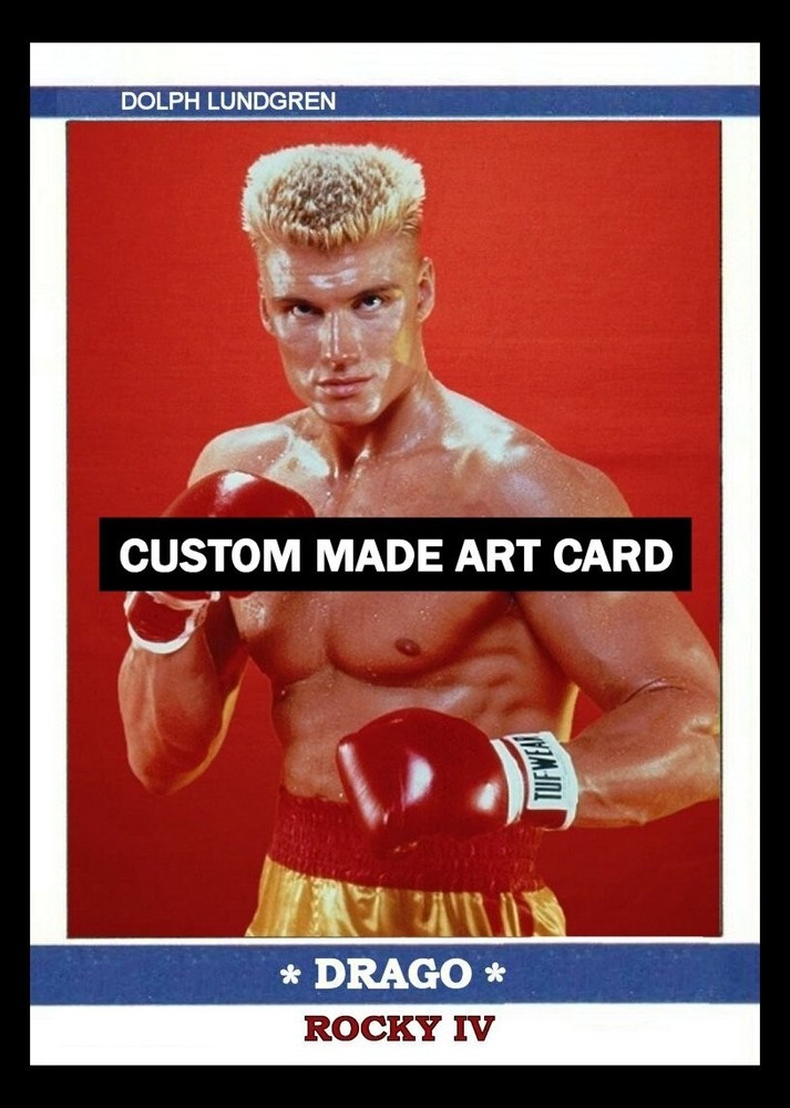 Rocky IV Drago 2024 Custom ACEO Art Novelty Card  Dolph Lundren Blank Back