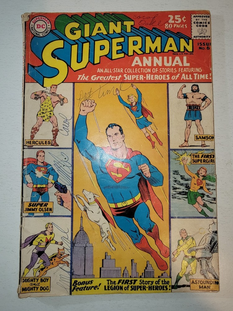 Superman Annual #6 G/VG Giant, Krypto, SUPERGIRL, Silver Age 1962 George Klein