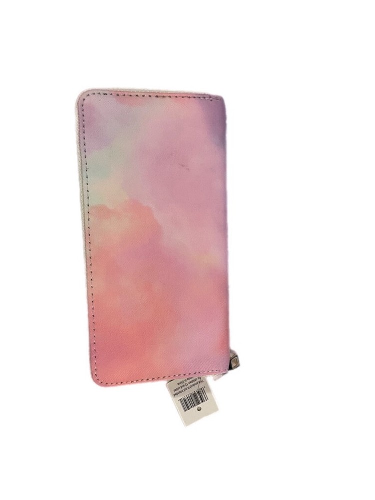 Colorful watercolor wallet with multiple card slots for easy organization