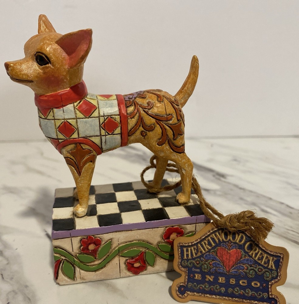 Jim Shore”CHEECH“Chihuahua Dog Figure 2005 Heartland Creek Enesco NEW OG Tag