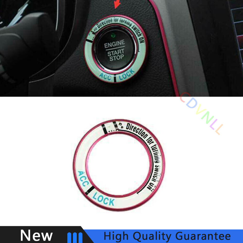 Ford Mondeo Fusion 2013-2020 Red Aluminum One-Click Start Button Cover