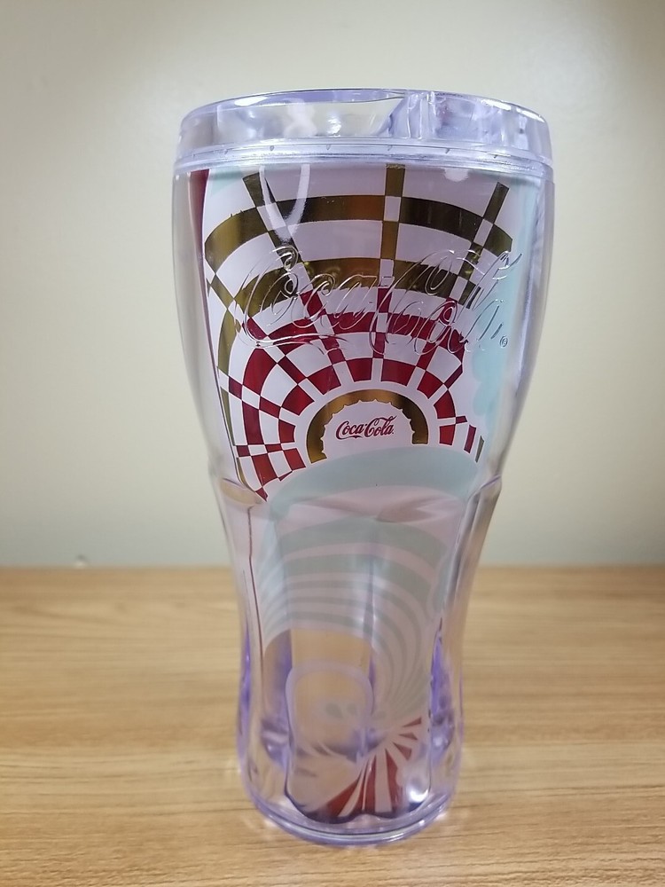 Coca Cola Royal Caribbean Insulated Tumbler Cup in Red Gold Silver Green