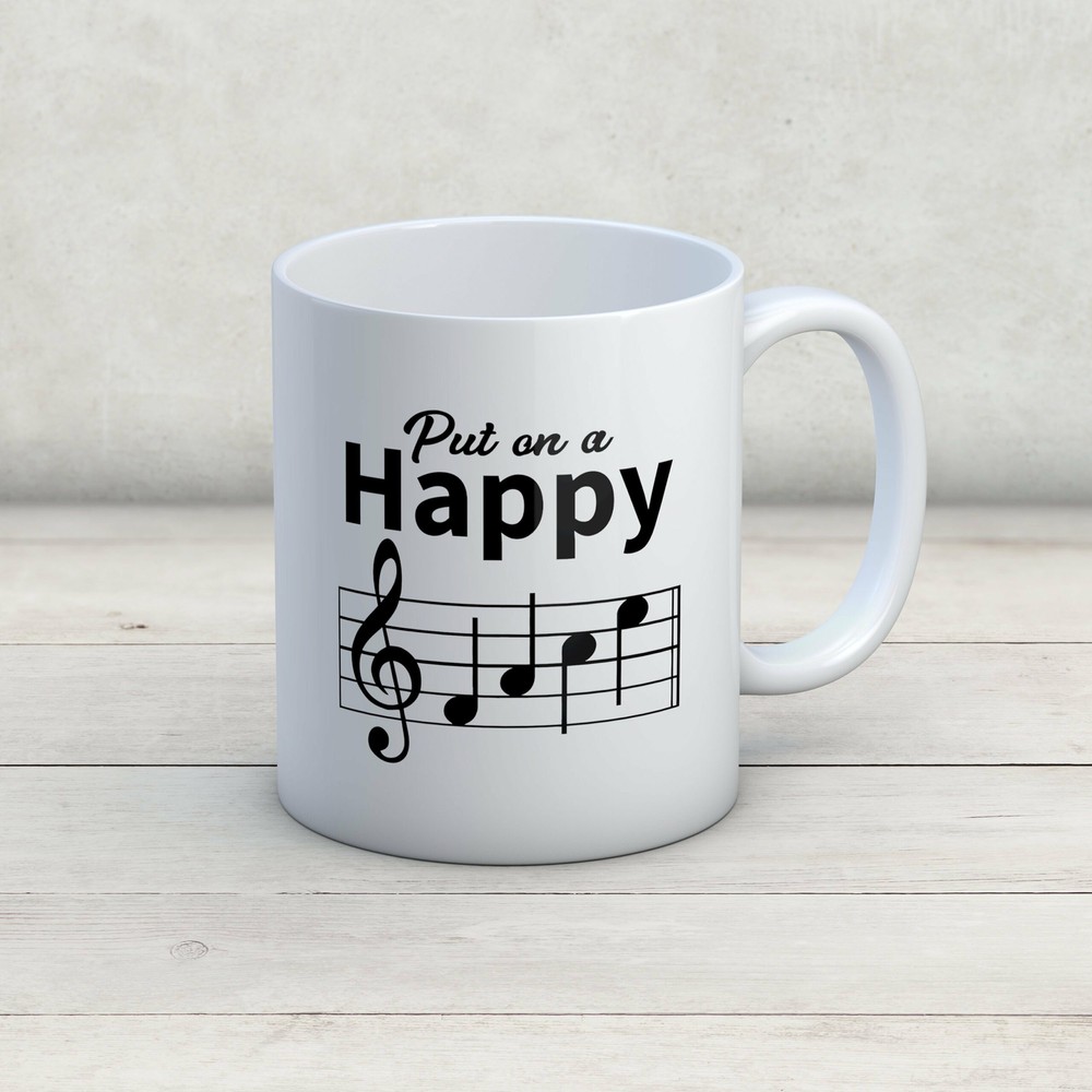 Music Mug Musician Mug Musician Gift Happy Face Mug Music Gift Musician Coffee
