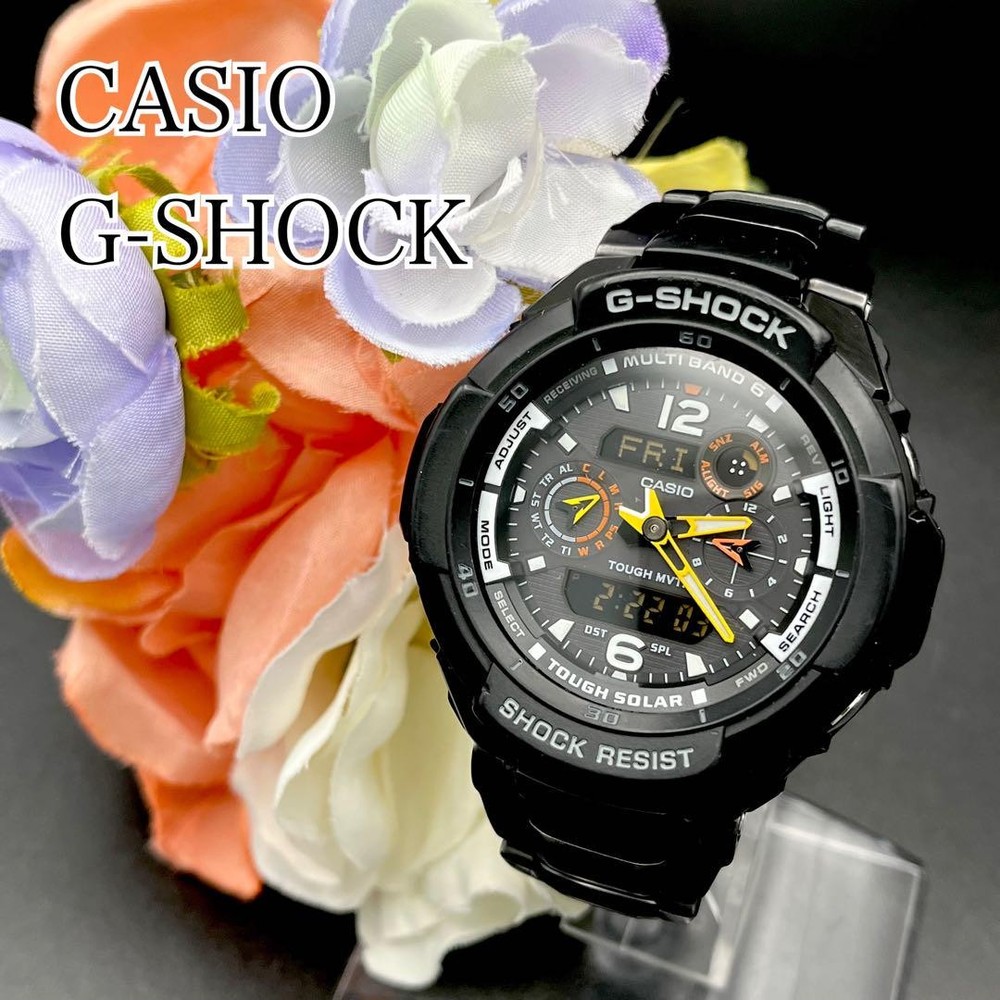 Casio G-Shock Sky Cockpit E67 Solar Radio Watch Used Fully Functional